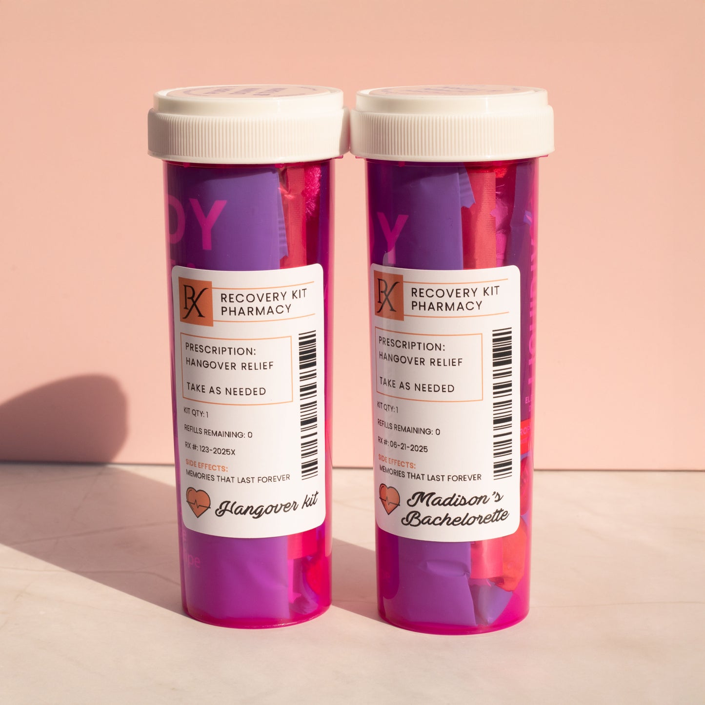 Prescription Bottle Hangover Kits