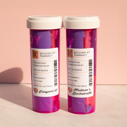Prescription Bottle Hangover Kits