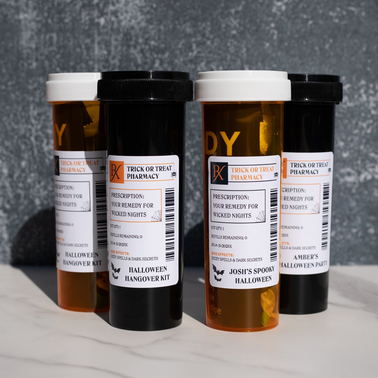Halloween Prescription Bottle Hangover Kits