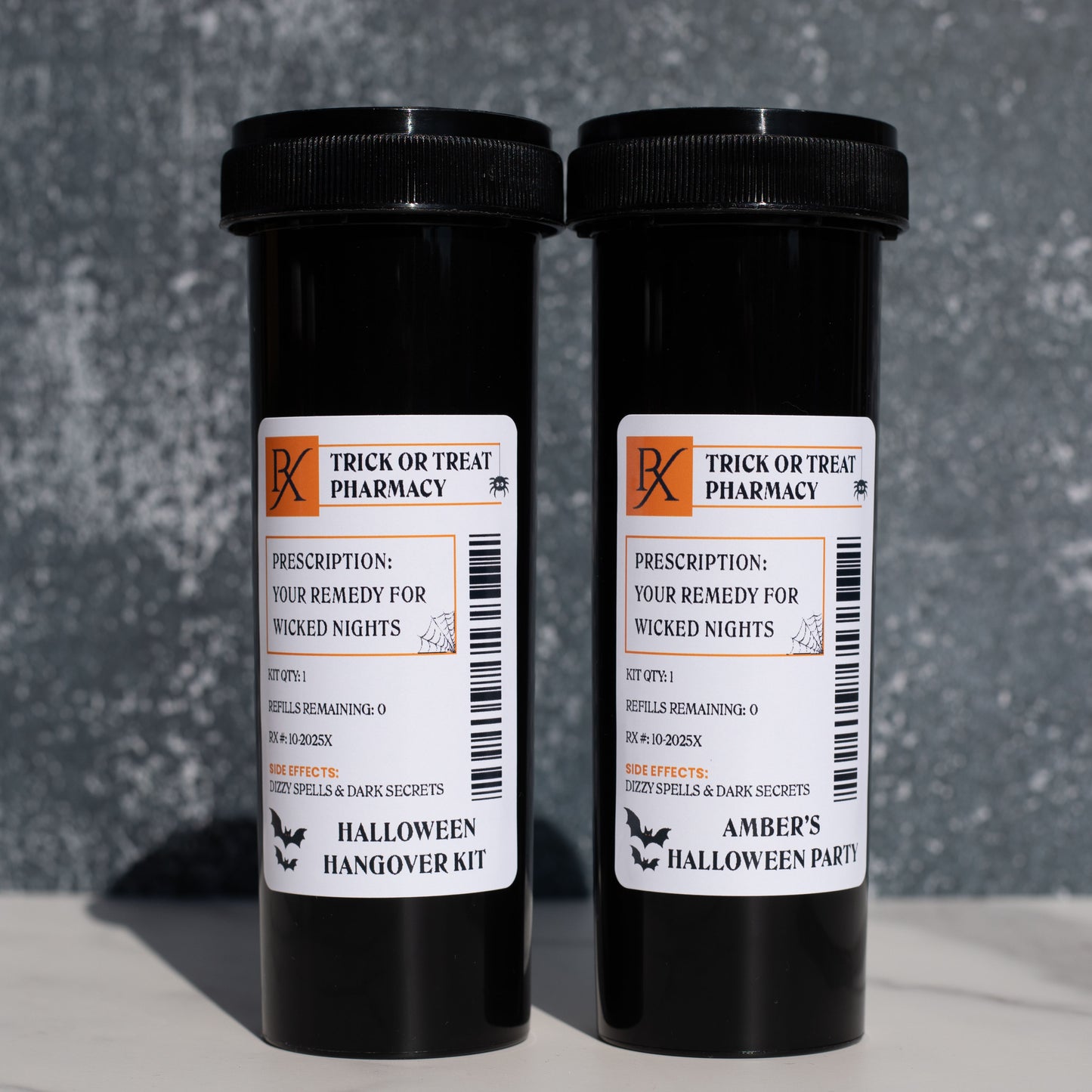 Halloween Prescription Bottle Hangover Kits