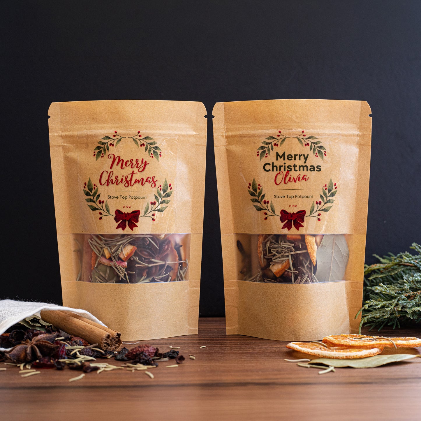 Christmas simmer pot stovetop potpourri with dried orange and cinnamon