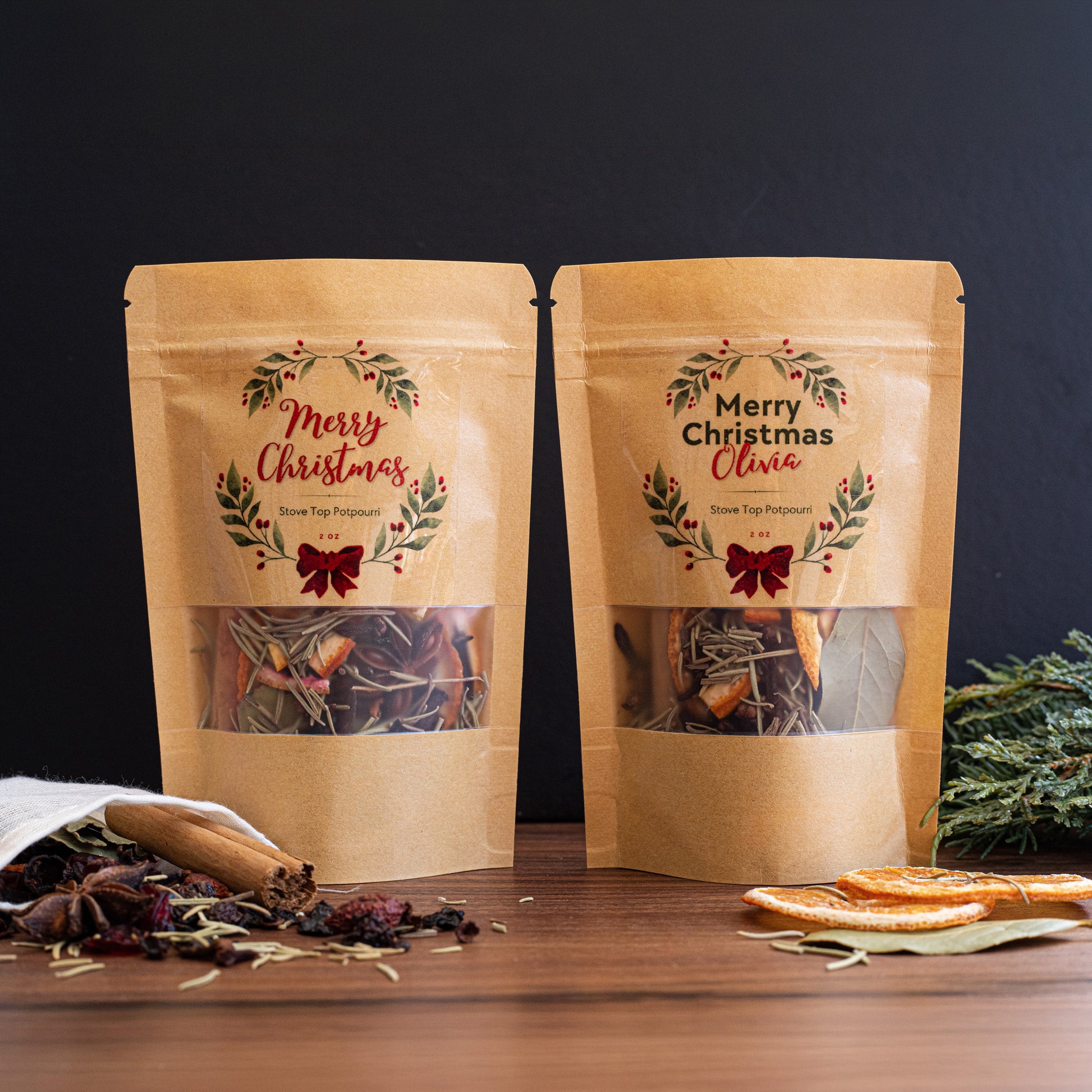 Christmas simmer pot stovetop potpourri with dried orange and cinnamon