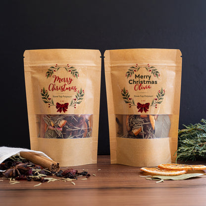 Christmas simmer pot stovetop potpourri with dried orange and cinnamon