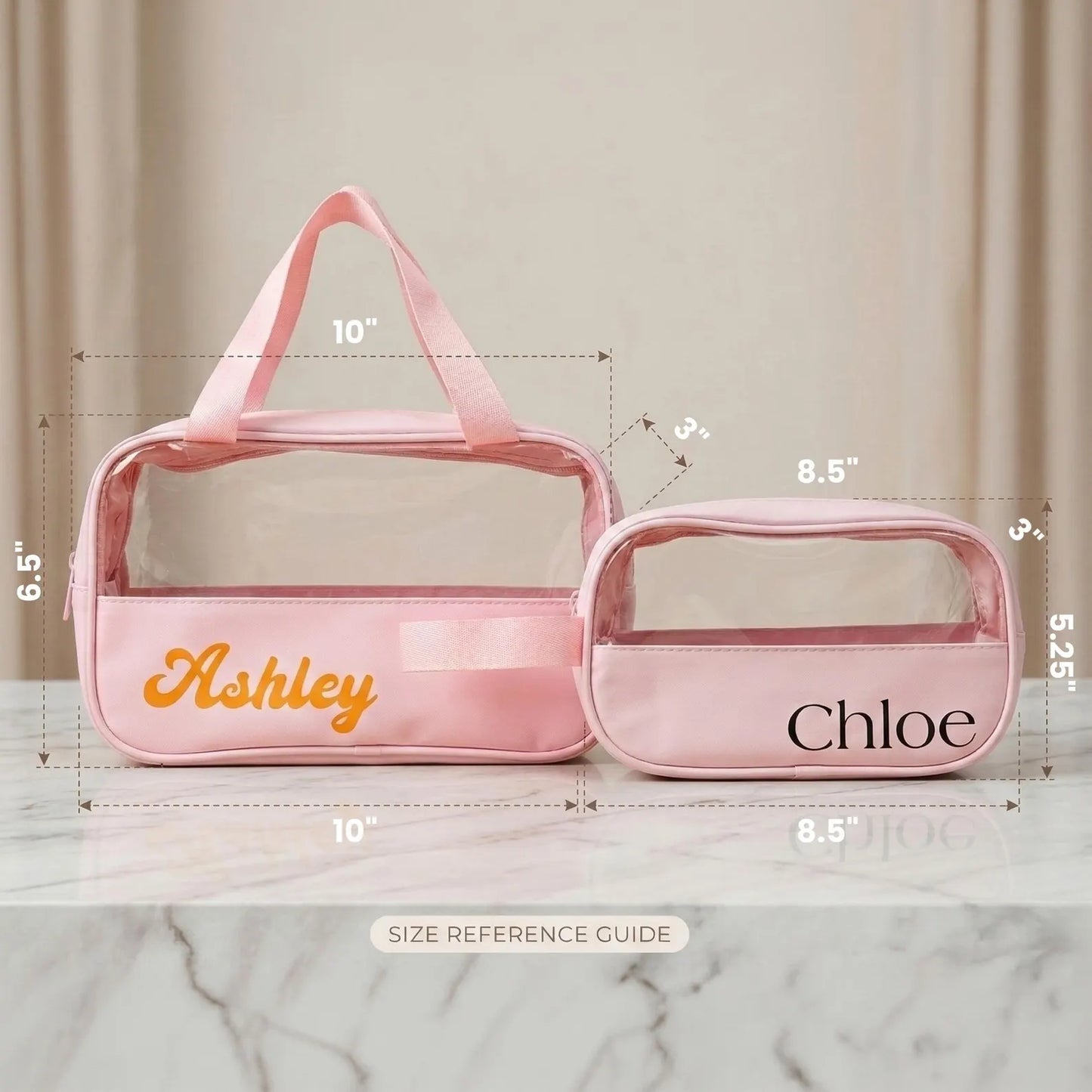 Personalized Semi-Clear Makeup Bag
